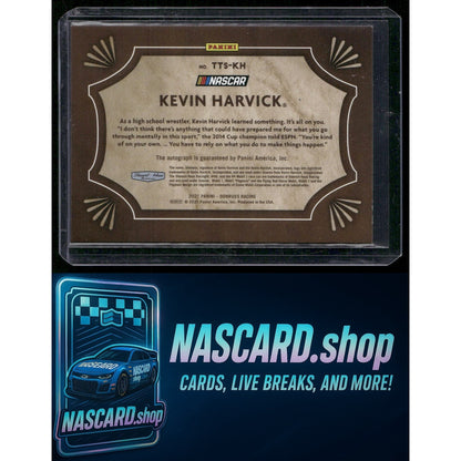2021 Donruss #TTS-KH Kevin Harvick Timeless Treasures Signatures Red #/99