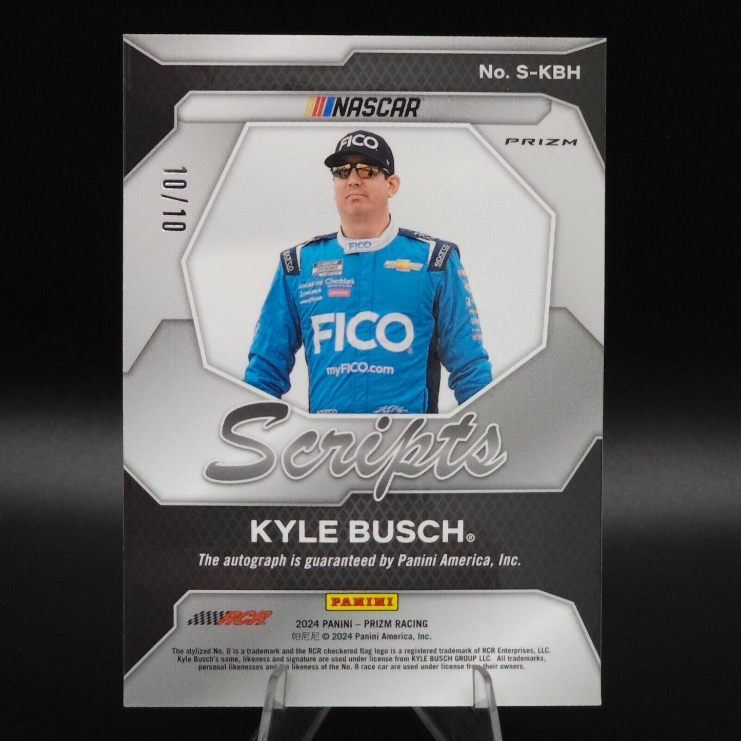 2024 Panini Prizm Racing Scripts Mojo #S-KBH Kyle Busch 10/10 - NASCARD.shop