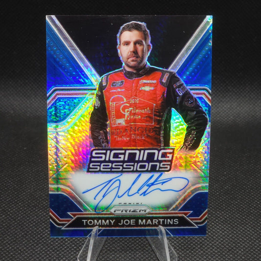 2021 Prizm Racing Signing Sessions Hyper Blue and Carolina Tommy Joe Martins /50
