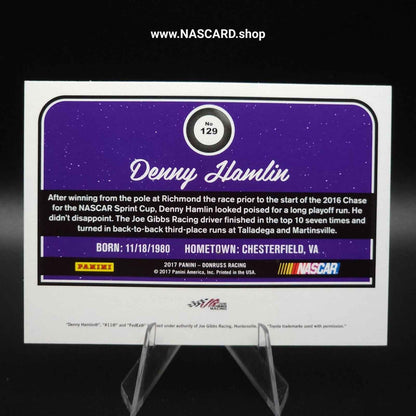 2017 Panini Donruss NASCAR Buy Back Autograph #120 Denny Hamlin /5