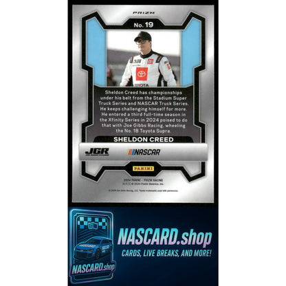 2024 Panini Prizm #19 Sheldon Creed White Sparkle