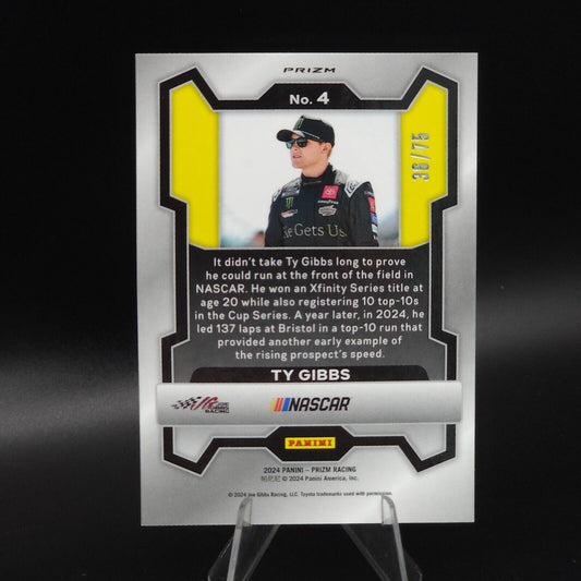 2024 Panini Prizm Racing Blue Pulsar #4 Ty Gibbs /75 NASCARD.shop