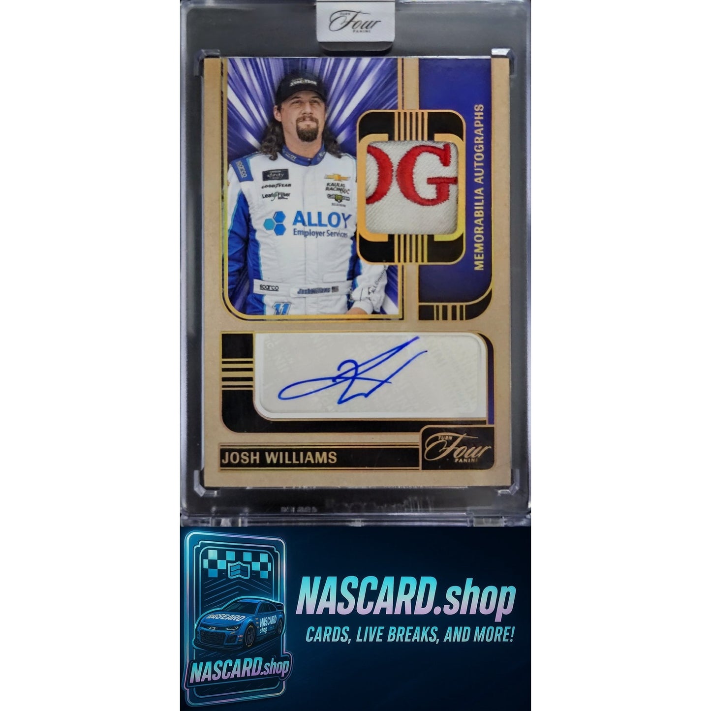 2025 Panini Turn Four Josh Williams Memorabilia Autographs Holo Gold #1/5