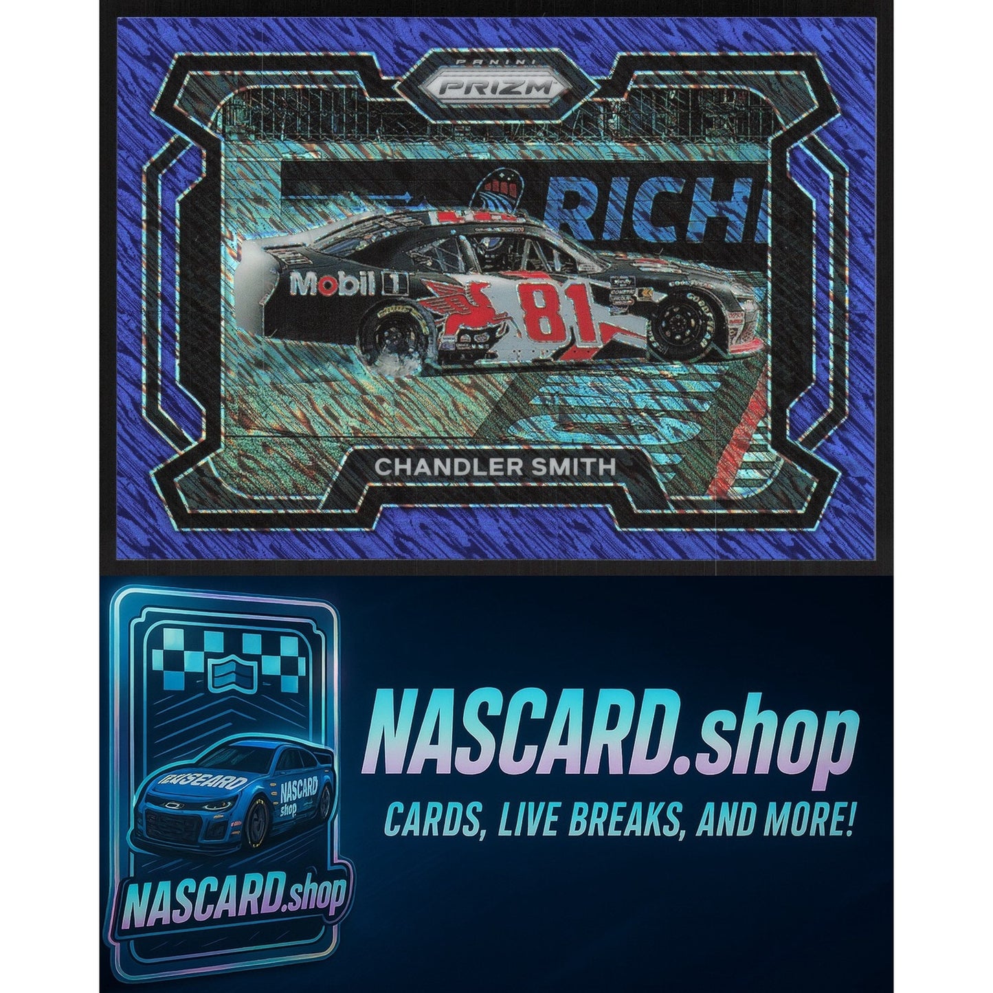 2024 Panini Prizm #78 Chandler Smith Blue Shimmer #/10