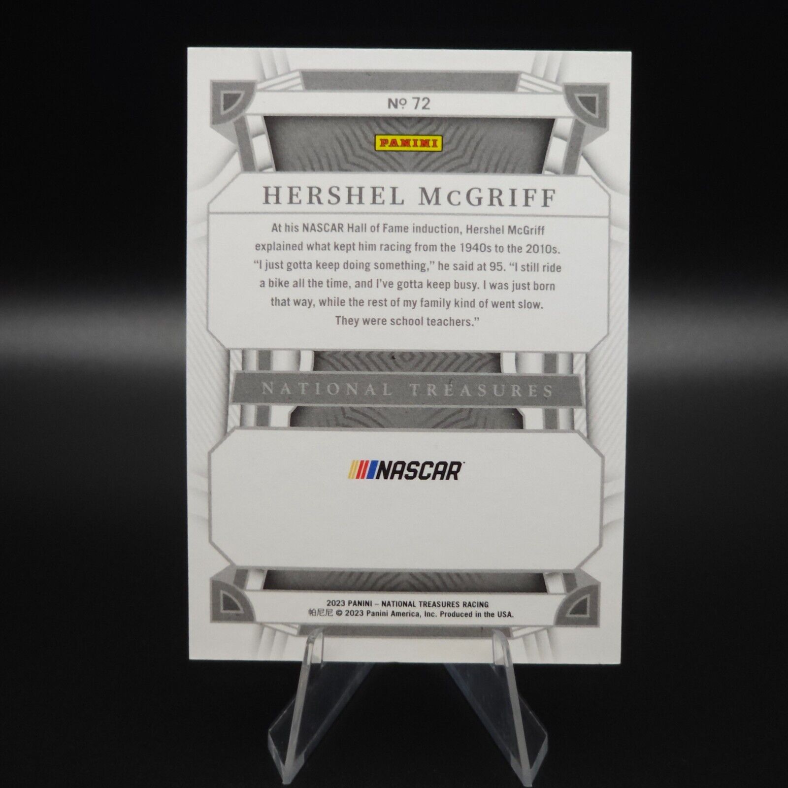 2023 National Treasures NASCAR Diamond Anniversary Holo Gold Hershel McGriff /10 - NASCARD.shop