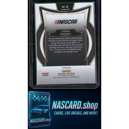 2025 Panini Select #55 Jimmie Johnson Silver Prizms - NASCARD.shop
