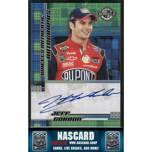 2004 Press Pass Wheels Authentic Autographs Jeff Gordon On Card Auto