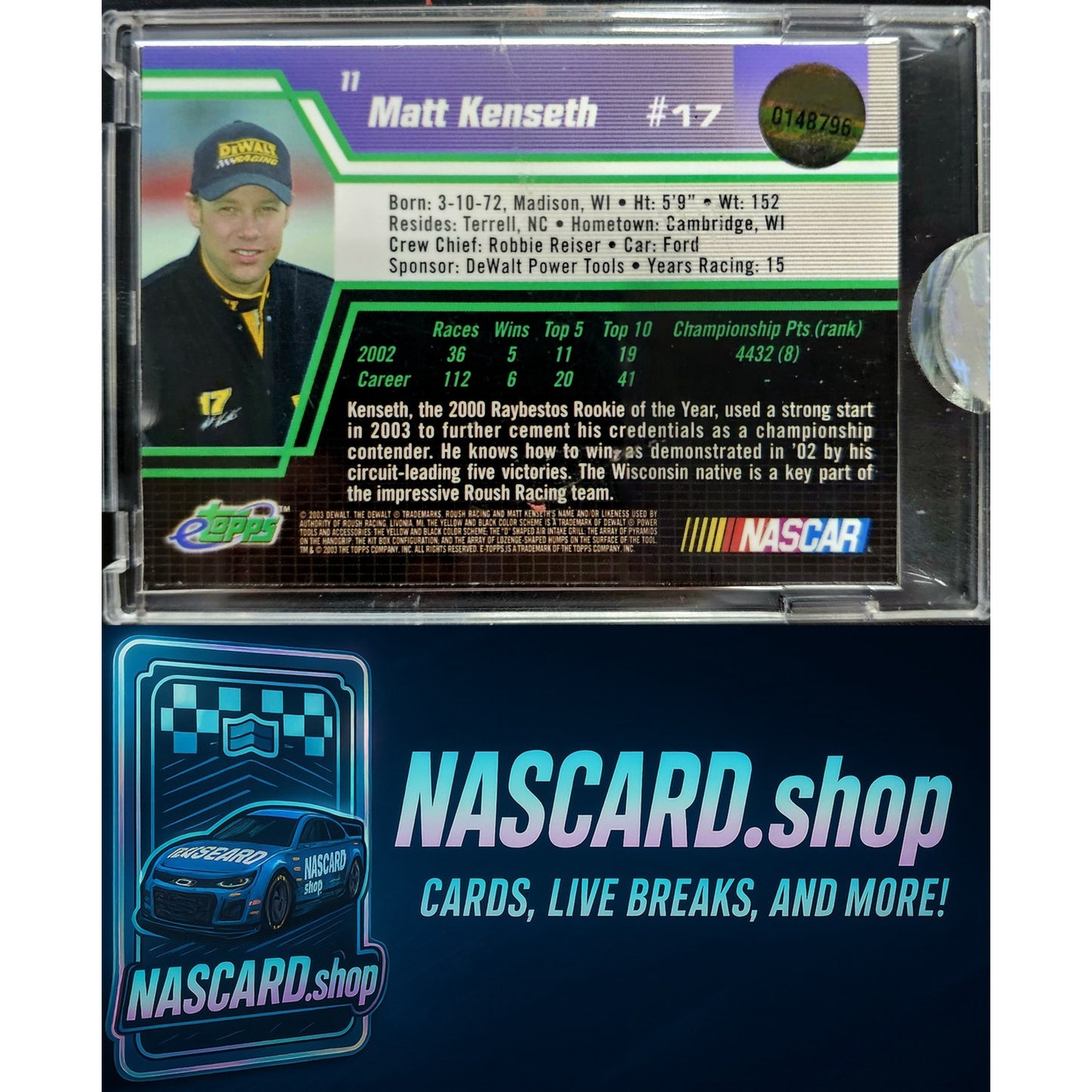 2003 eTopps #11 Matt Kenseth