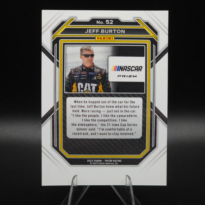 2023 Panini Prizm - Jeff Burton #52 White Sparkle Prizm