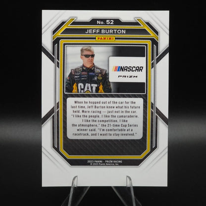 2023 Panini Prizm - Jeff Burton #52 White Sparkle Prizm NASCARD.shop
