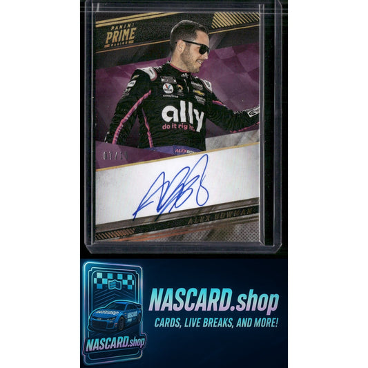 2023 Panini Prime #PS-ABO Alex Bowman Prime Signatures Holo Gold #/15 - NASCARD.shop
