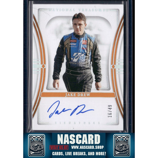 2024 Panini National Treasures #S-JDW Jake Drew Signatures Holo Silver #/49