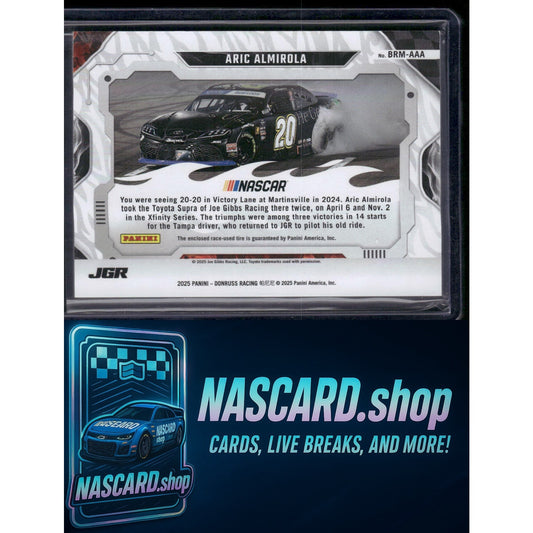 2025 Donruss #BRM-AAA Aric Almirola Burning Rubber Materials