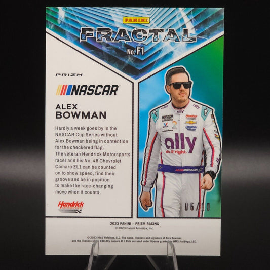 2023 Panini Prizm Racing Fractal Gold Alex Bowman #F1 /10