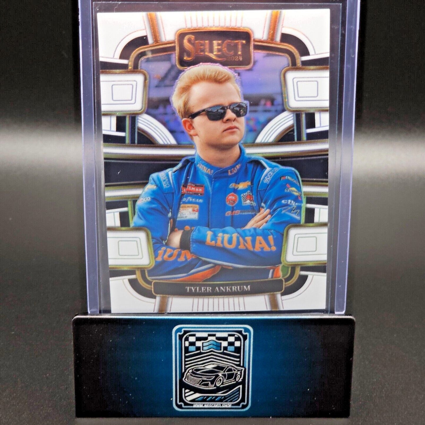 2024 Panini Select Racing Grandstand White Prizm #13 Tyler Ankrum 29/99