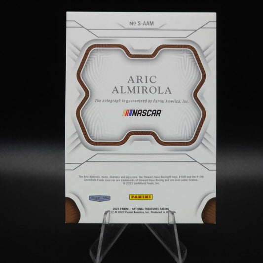 2023 Panini National Treasures Signatures #S-AAM Aric Almirola /25