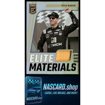 2023 Panini Chronicles #EM-KY Kyle Busch Elite Materials Red #/49 - NASCARD.shop