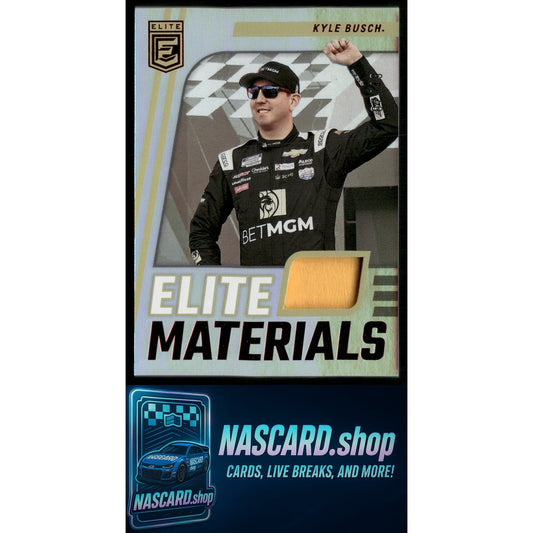 2023 Panini Chronicles #EM-KY Kyle Busch Elite Materials Red #/49 - NASCARD.shop