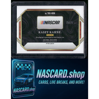 2024 Panini Select Kasey Kahne Trackside Action Signatures Tie-Dye Prizms #25/25