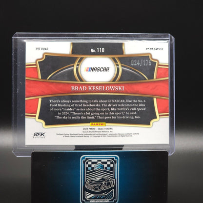 2024 Panini Select - Pit Road Blue Prizm #110 Brad Keselowski /175 - NASCARD.shop