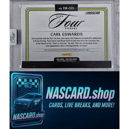 2025 Panini Turn Four #TM-CES Carl Edwards Timeless Moments Holo Silver #/75