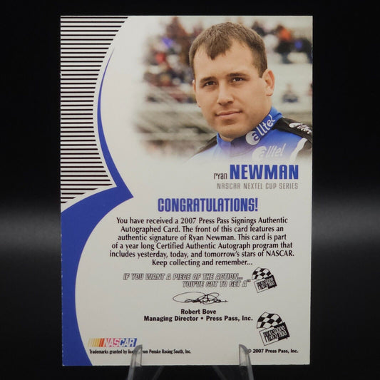 2007 Press Pass Signings Ryan Newman On Card Auto