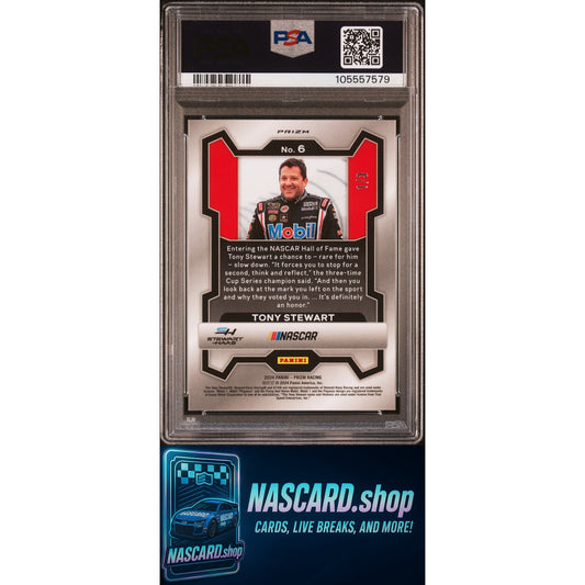 2024 Panini Prizm NASCAR #6 Tony Stewart Gold Shimmer FOTL #1/3 PSA 10 - NASCARD.shop