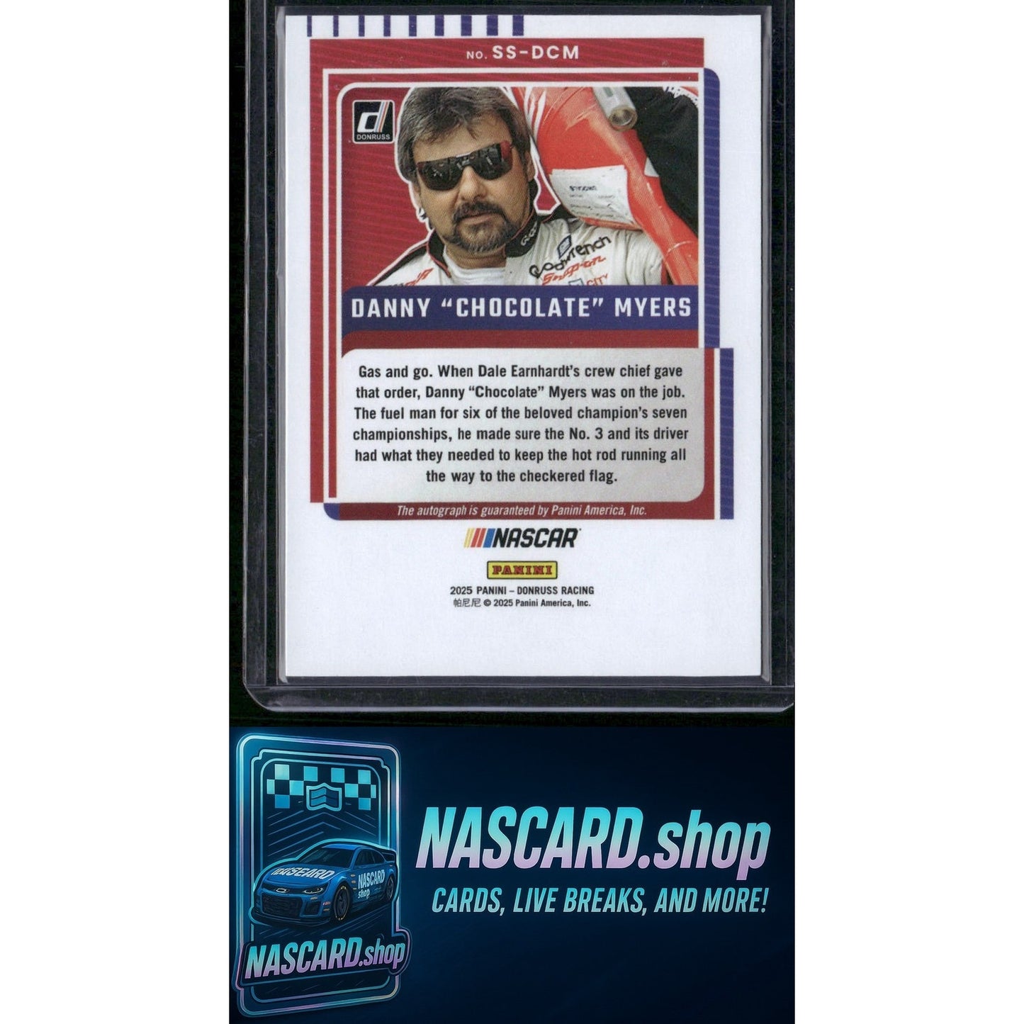 2025 Donruss #SS-DCM Danny "Chocolate" Myers Signature Series Blue Xplosion #/25