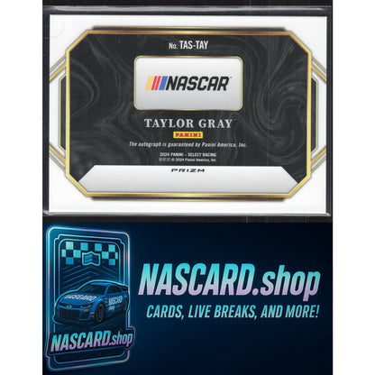 2024 Panini Select #TAS-TAY Taylor Gray Trackside Action Signatures