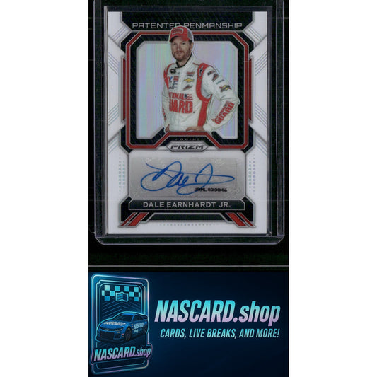 2023 Panini Prizm #PP-DEJ Dale Earnhardt Jr Patented Penmanship White Prizm #/5 - NASCARD.shop