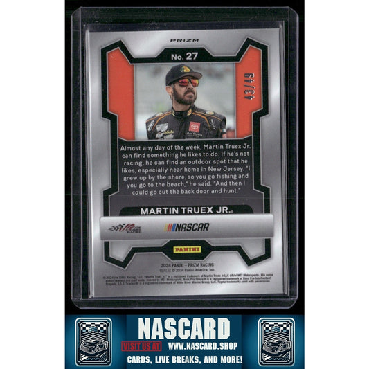 2024 Panini Prizm #27 Martin Truex Jr. Carolina Blue