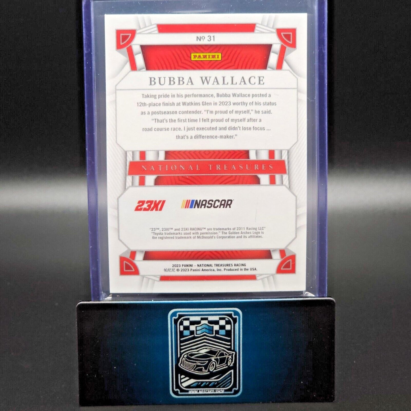 2023 Panini National Treasures Racing Base Holo SIlver #31 Bubba Wallace 11/15 - NASCARD.shop