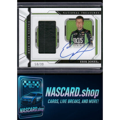 2022 Panini National Treasures #RGG-EJ Erik Jones Race Gear Graphs #/99 - NASCARD.shop