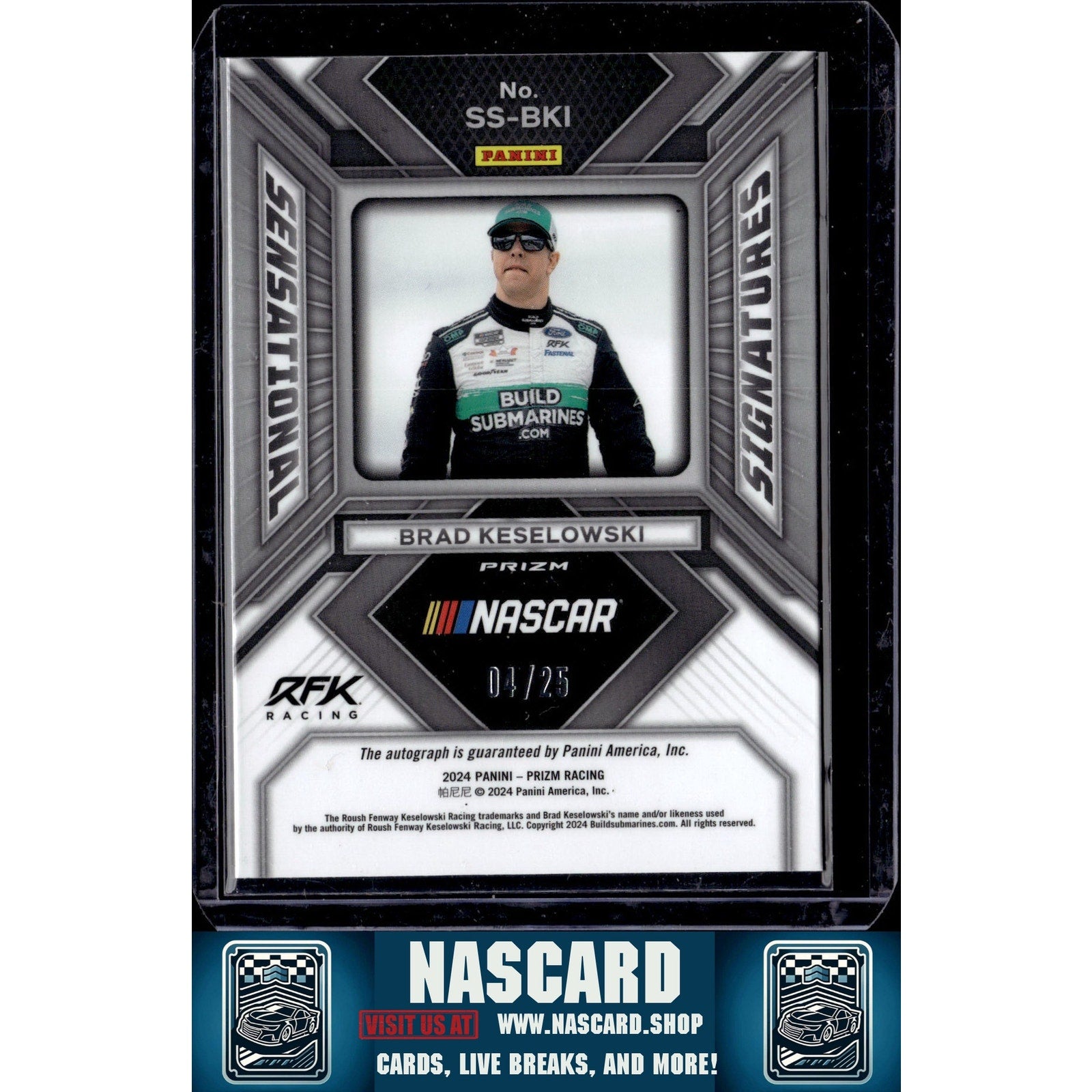 2024 Panini Prizm #SS-BKI Brad Keselowski Sensational Signatures Mojo #/25 - NASCARD.shop