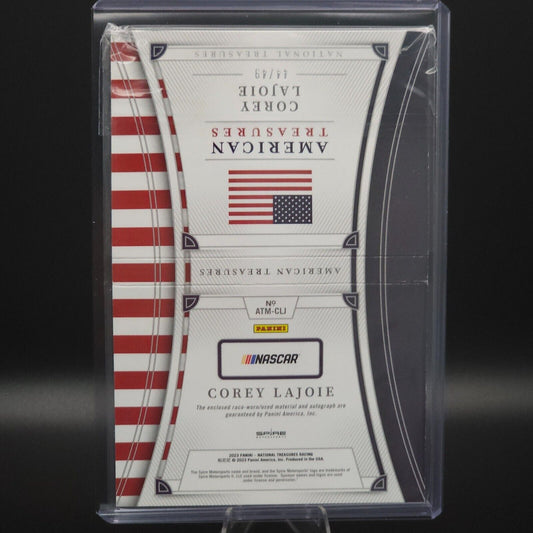 2023 National Treasures American Treasures Autograph Booklet Corey LaJoie /49