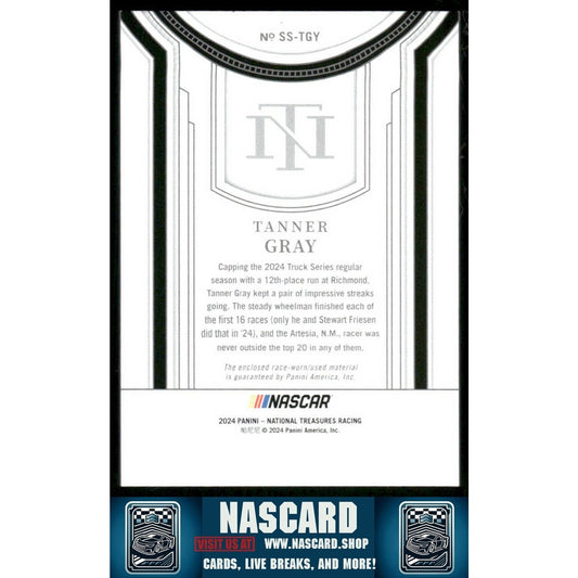 2024 Panini National Treasures #SS-TGY Tanner Gray Silhouettes