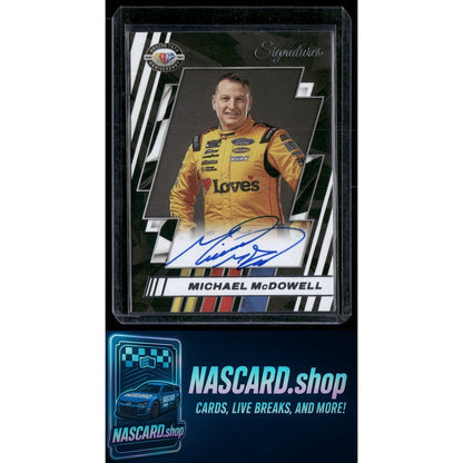2023 Panini Prime #75-MM Michael McDowell NASCAR 75th Anniversary Signatures