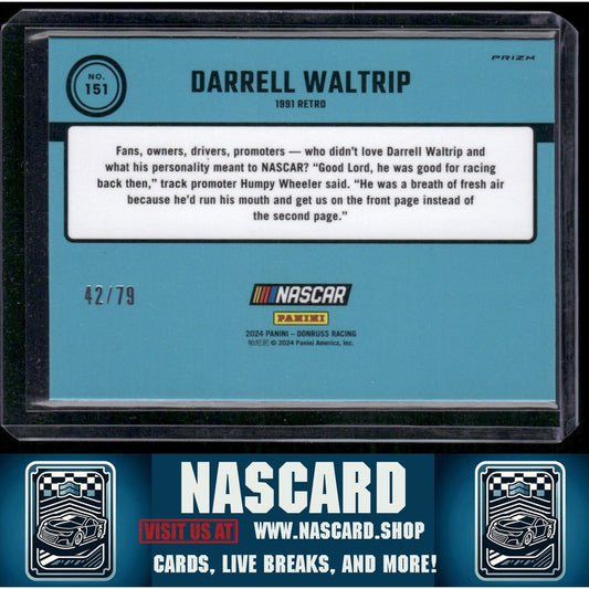 2024 Donruss #151 Darrell Waltrip Optic Pink Velocity #/79