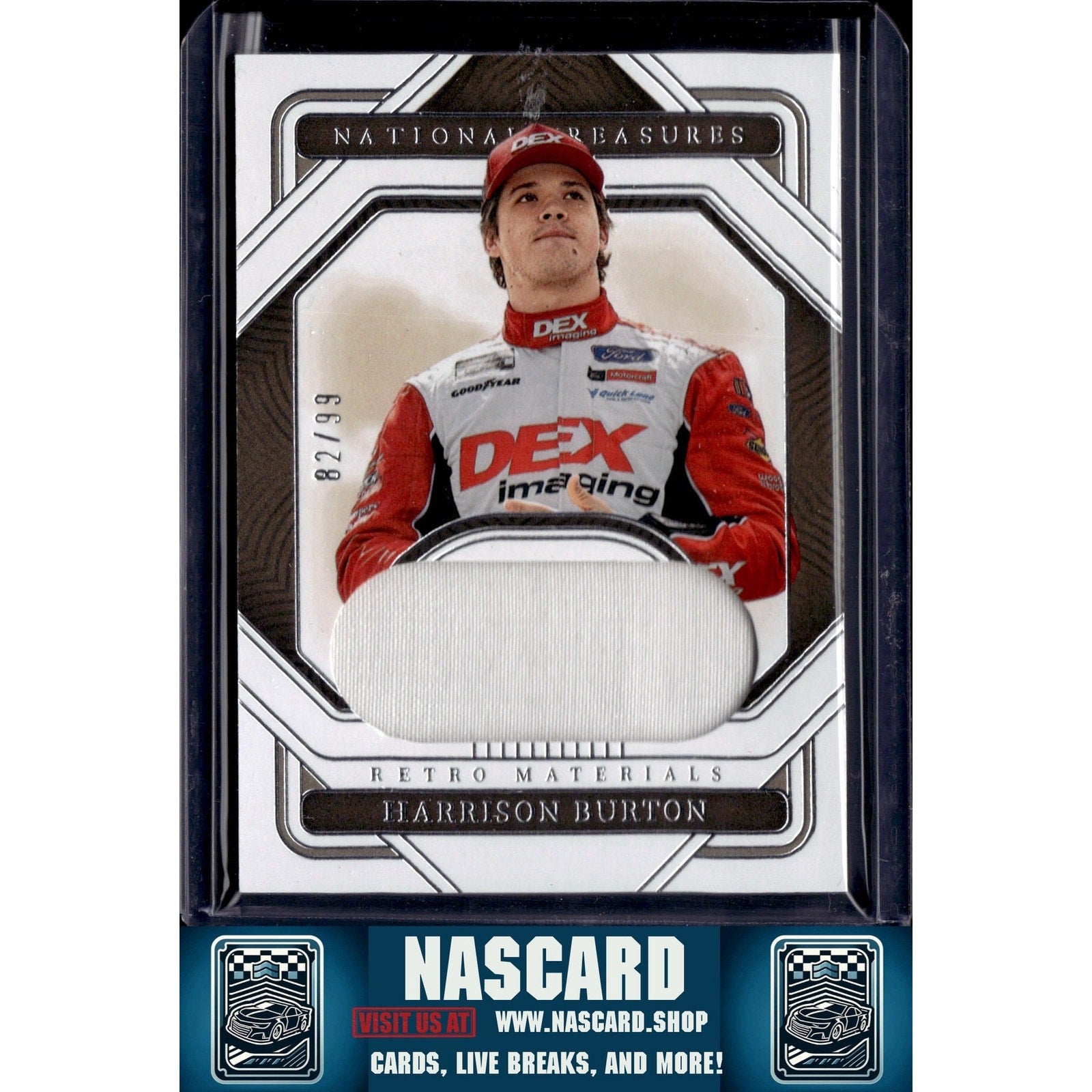 2023 Panini National Treasures Harrison Burton Retro Materials Firesuits #/99 - NASCARD.shop