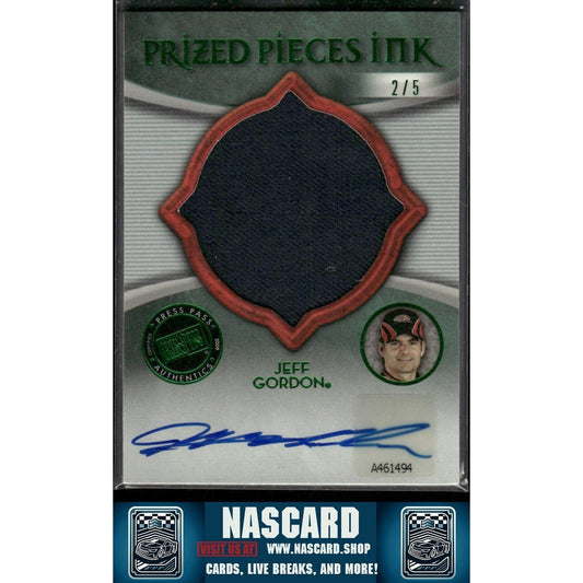 2009 Press Pass Showcase Prized Pieces Ink Green Jeff Gordon /5 (AU)