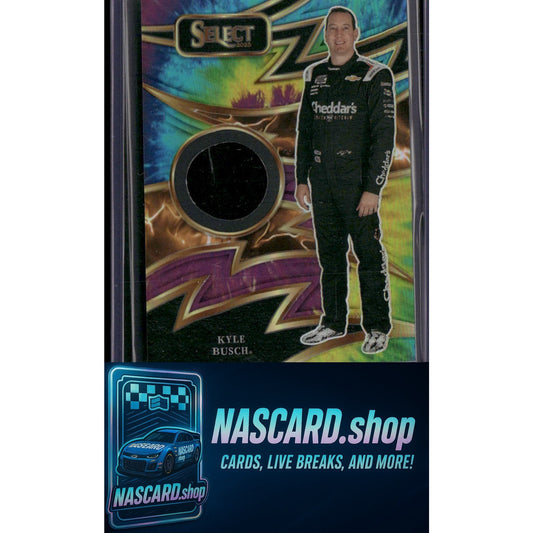 2025 Panini Select #S-KYB Kyle Busch Sparks Tie-Dye Prizms #/25 - NASCARD.shop