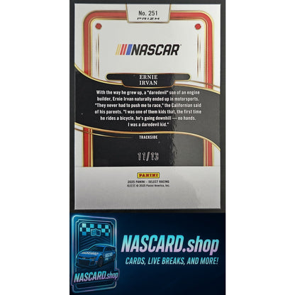 2025 Panini Select #251 Ernie Irvan Gold Power Plaid #/13