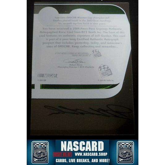2004 Press Pass Signings Vault Authentic Autograph Jeff Gordon (AU)