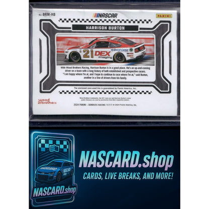 2024 Donruss #BRM-HB Harrison Burton Burning Rubber Materials Red #/99 - NASCARD.shop