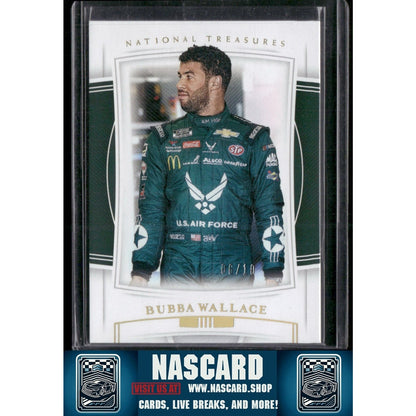 2020 Panini National Treasures #20 Bubba Wallace Holo Gold #/10 - NASCARD.shop