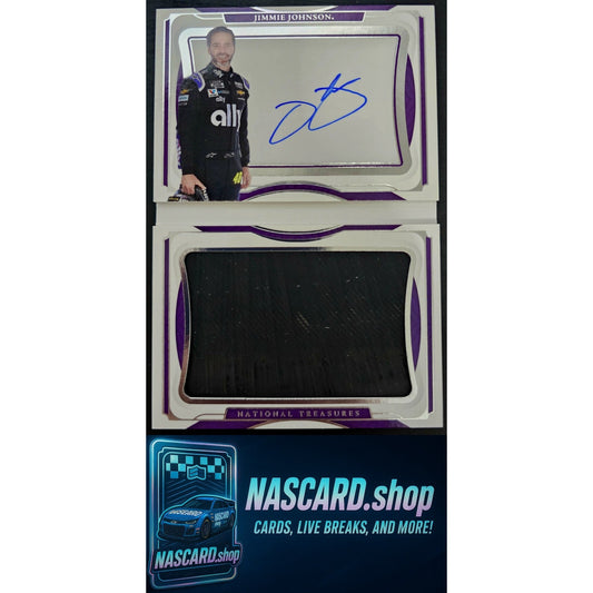 2022 Panini National Treasures Jimmie Johnson Jumbo Tire Signature Booklet #/25