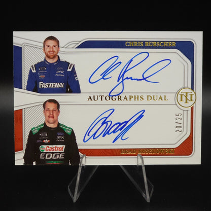2023 National Treasures Dual Autographs Chris Buescher Brad Keselowski /25 - NASCARD.shop