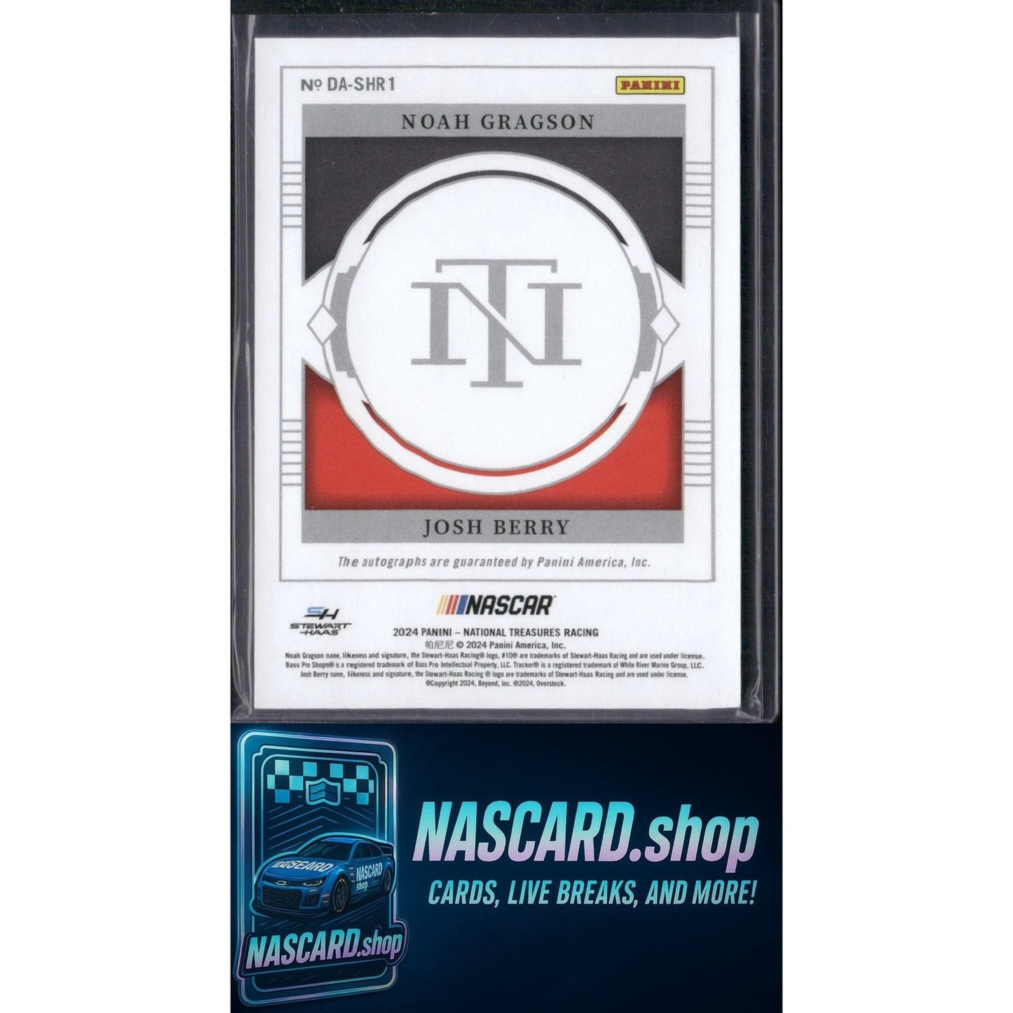 2024 Panini National Treasures Josh Berry Noah Gragson Dual Autographs #/99