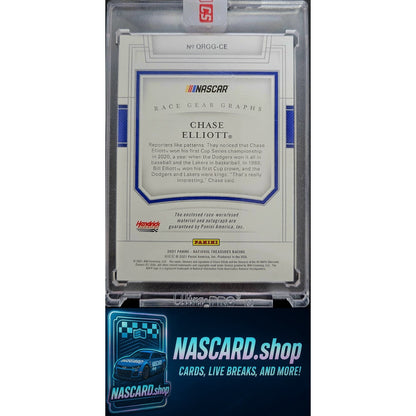 2021 National Treasures Chase Elliott Quad Race Gear Graphs Holo Silver #09/15 - NASCARD.shop