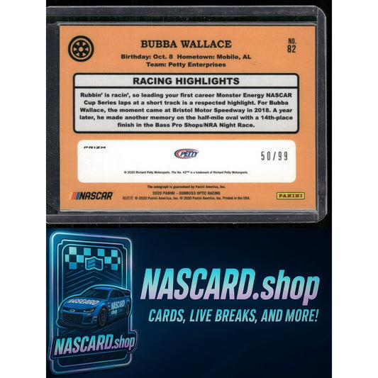 2020 Donruss #82 Bubba Wallace Optic